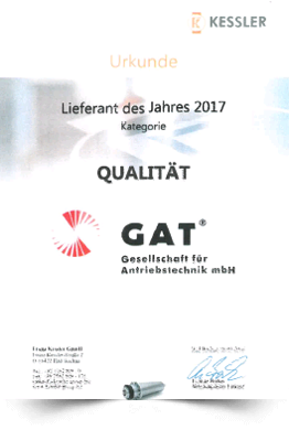 Excellent! GAT is supplier of the year