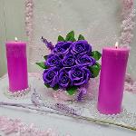 Flores decorativas em Sabonete "Beleza Violeta" (C.F)