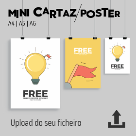 Mini Poster A4 | A5 | A6 em couche mate de 200g,  4/0