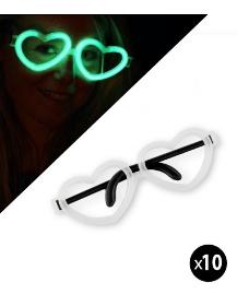 Kits de conectores para óculos de vidro fluorescente para corações (10p)