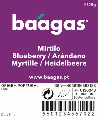 Organic blueberries/Mirtilo biológico