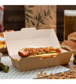 Caixa Kraft para Hot Dog / Take away Hot Dog