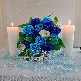 Flores em Sabonete "Manto Azulado" (C.F)