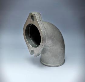 Peça de fundição de alumínio com flange de cotovelo para mangueira